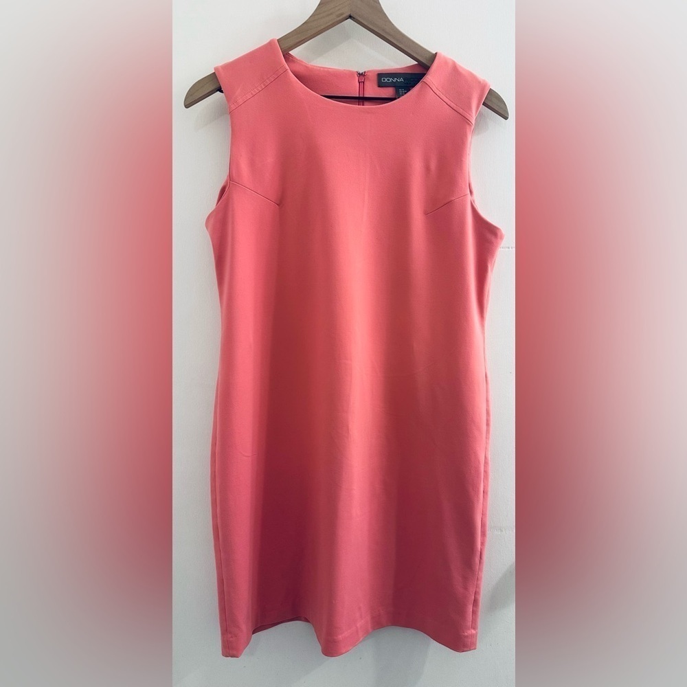 Donna Ricco Sleeveless Shift Dress, Women’s Size Medium, Pink